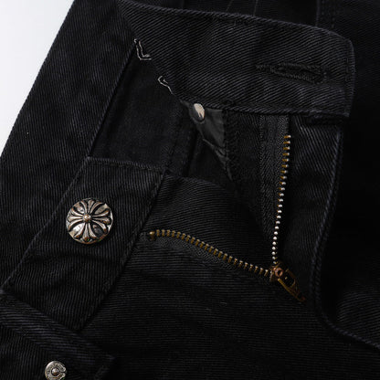 CHROME HEARTS JEANS BLACK GREEN LEOPARD - netstar®
