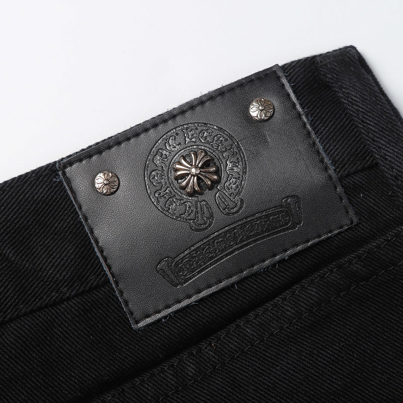 CHROME HEARTS JEANS BLACK GREEN LEOPARD - netstar®