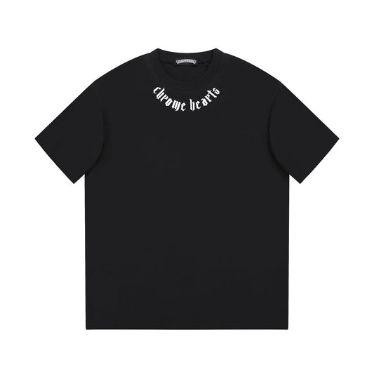 CHROME HEARTS LOGO COLLAR T-SHIRT BLACK - netstar®