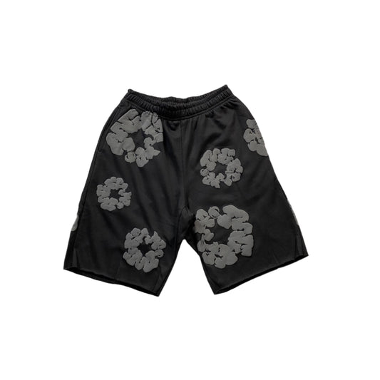 DENIM TEARS COTTON WREATH SHORTS MONOCHROME BLACK - netstar®