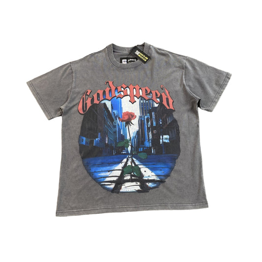 GODSPEED E PLURIBUS UNUM T-SHIRT WASHED GREY - netstar®