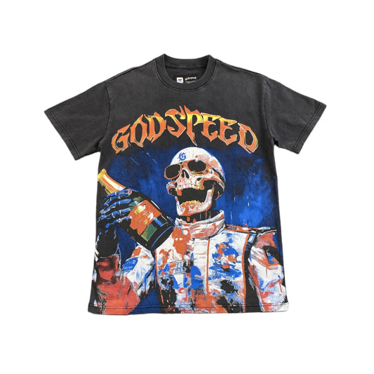 GODSPEED VICTORY TOAST T-SHIRT WASHED BLACK - netstar®