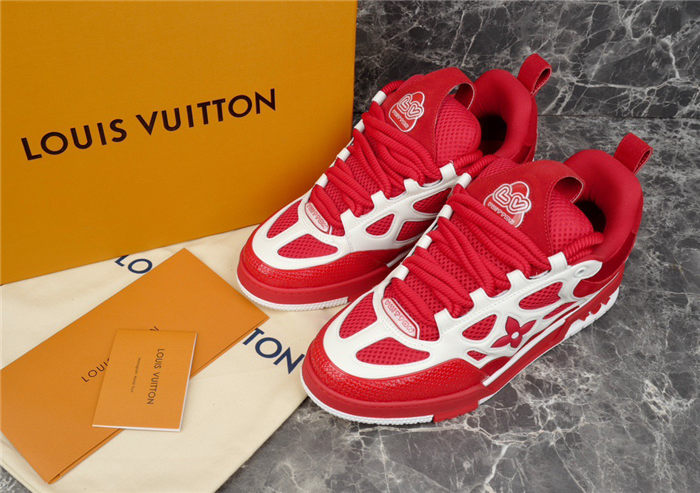 LOUIS VUITTON LV SKATE SNEAKER RED WHITE - netstar