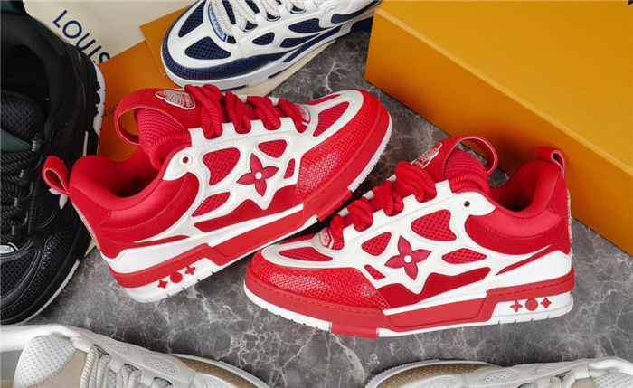 LOUIS VUITTON LV SKATE SNEAKER RED WHITE - netstar
