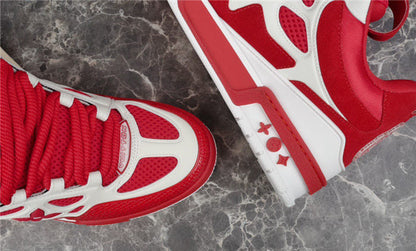 LOUIS VUITTON LV SKATE SNEAKER RED WHITE - netstar
