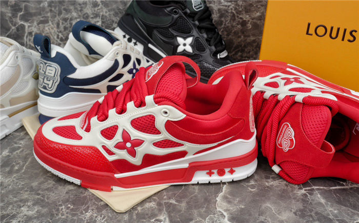 LOUIS VUITTON LV SKATE SNEAKER RED WHITE - netstar