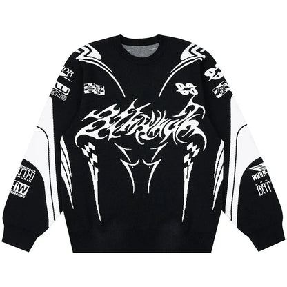 Moto Gothic Knitted Sweatshirt - netstar®