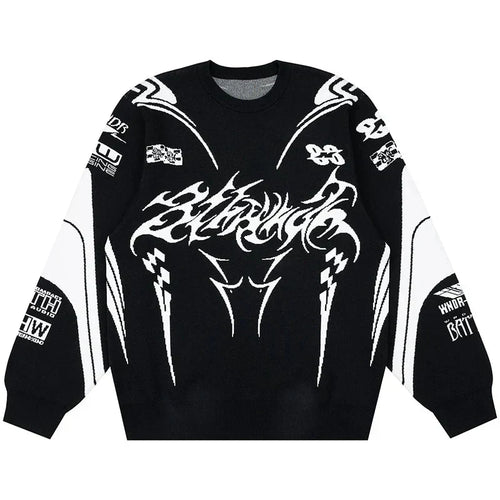 Moto Gothic Knitted Sweatshirt - netstar®