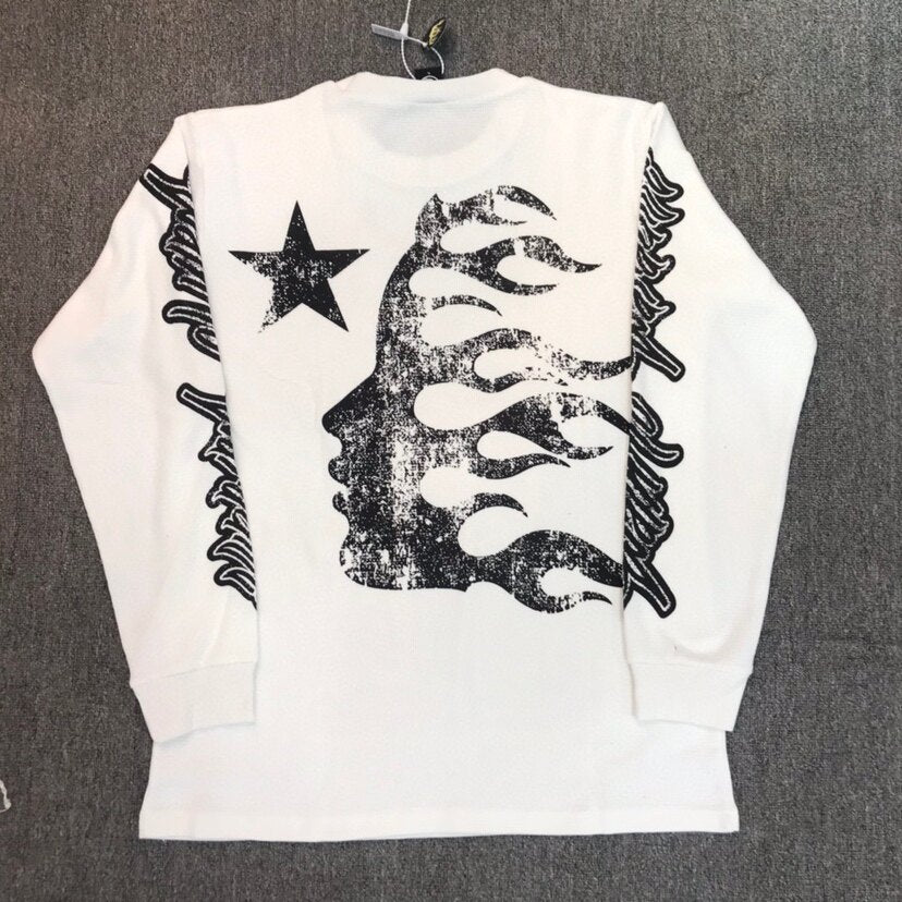Long Sleeve Printed Cotton T-Shirt