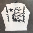 Long Sleeve Printed Cotton T-Shirt