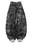 Camouflage Wide-Leg Jeans