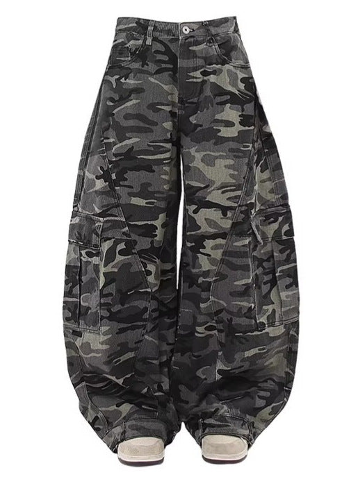 Camouflage Wide-Leg Jeans