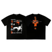 Casual short-sleeved T-shirt, printed cotton