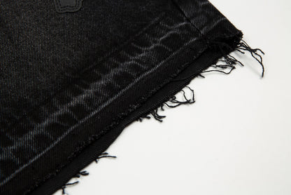 CHROME HEARTS BLACK CROSS PATCH JORTS BLACK - netstar®