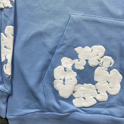 DENIM TEARS COTTON WREATH HOODIE BABY BLUE - netstar®