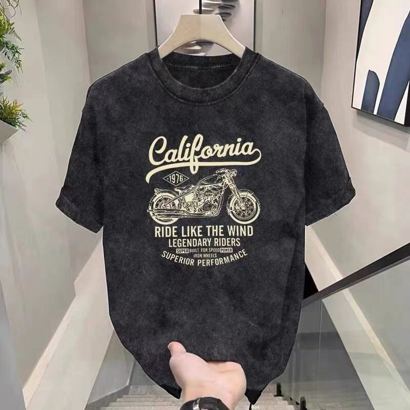 Retro Cotton Print T-shirt