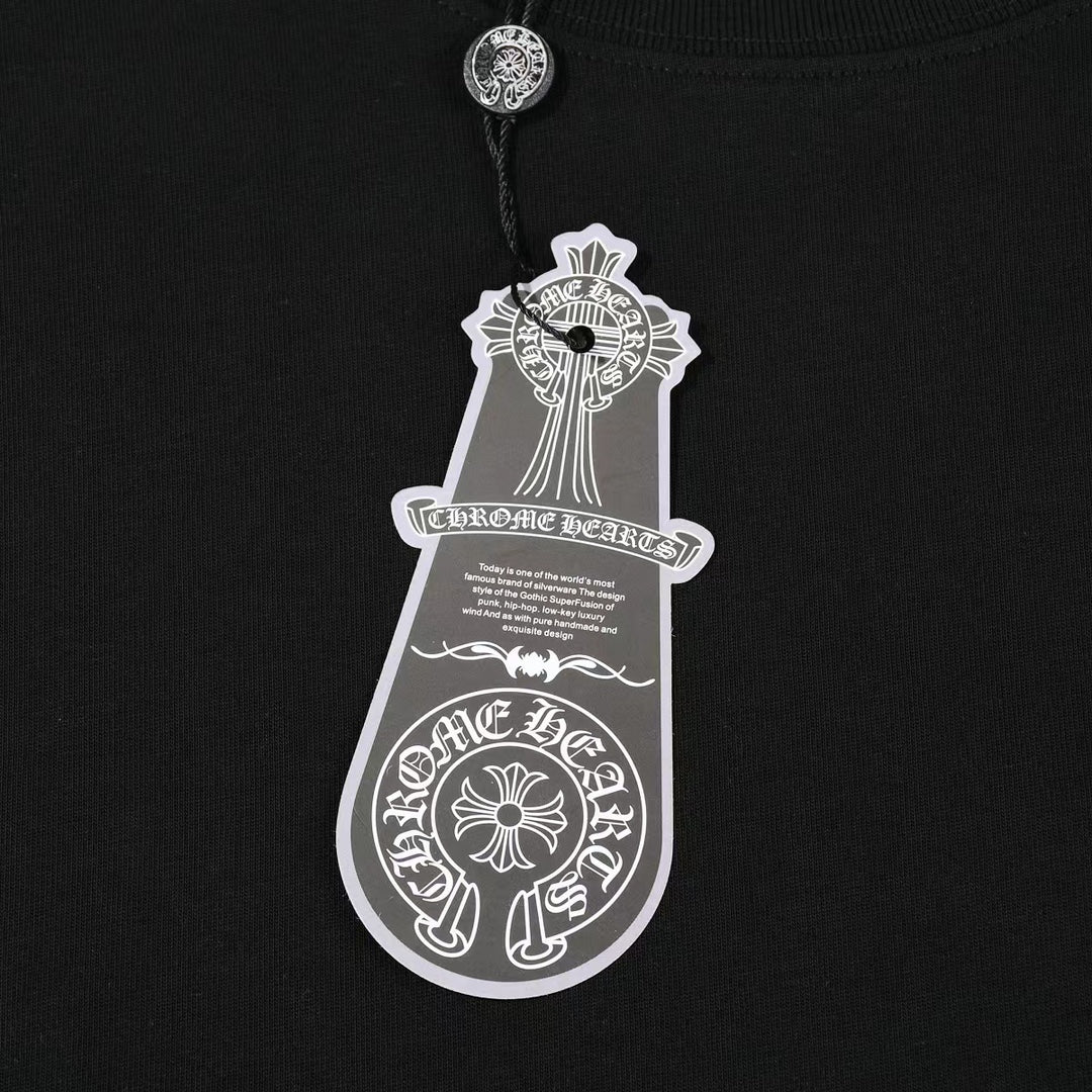 CHROME HEARTS WHITE DOUBLE CROSS T-SHIRT BLACK - netstar®