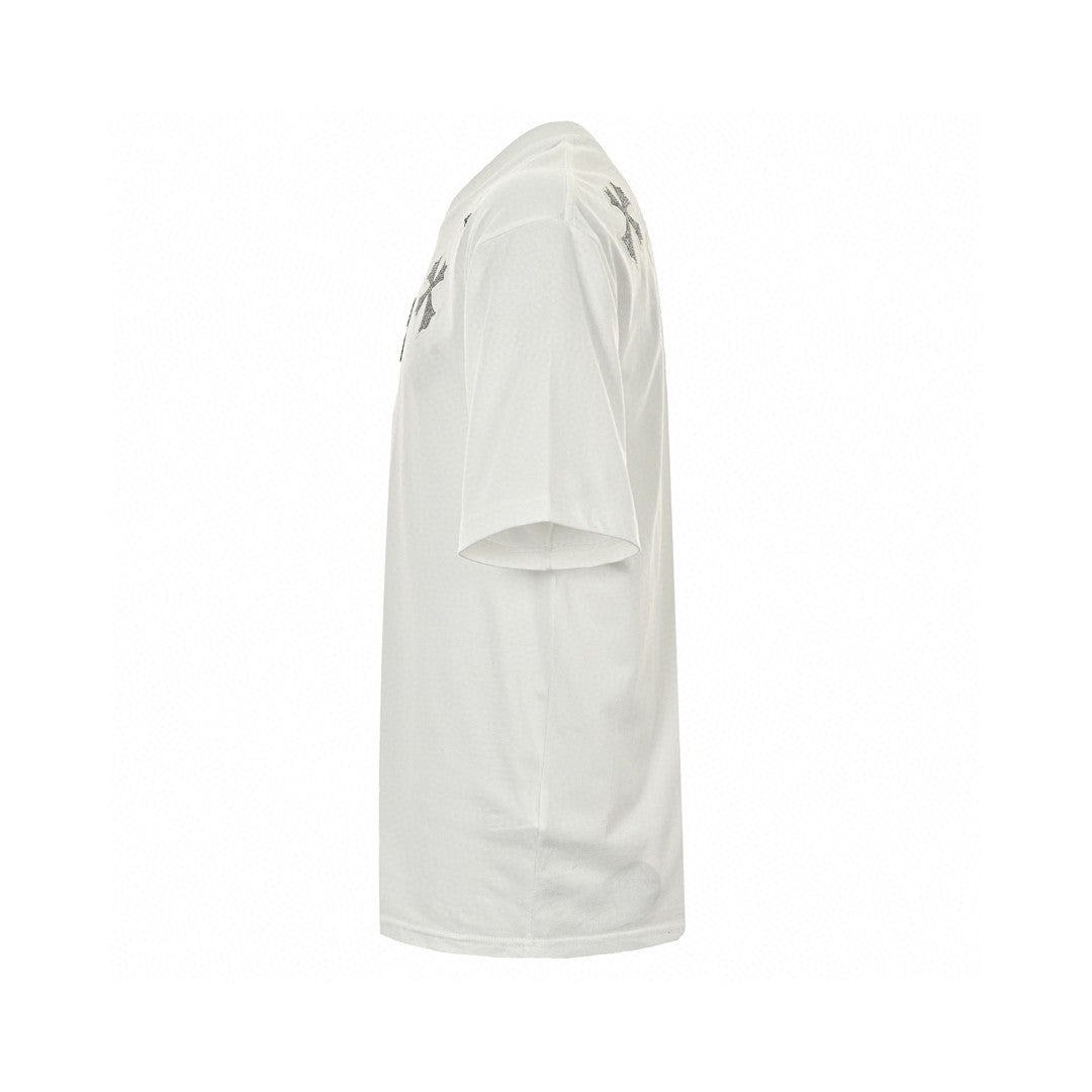 CHROME HEARTS CROSS PATCH COLLAR T-SHIRT WHITE - netstar®
