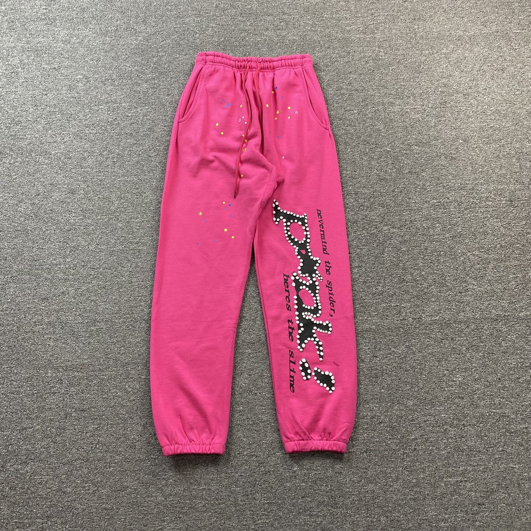 SP5DER P*NK SWEATPANTS PINK - netstar®