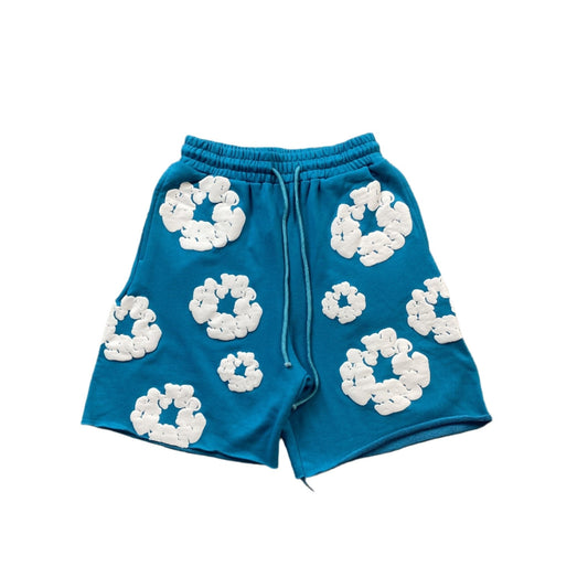 DENIM TEARS COTTON WREATH SHORTS CERULEAN - netstar