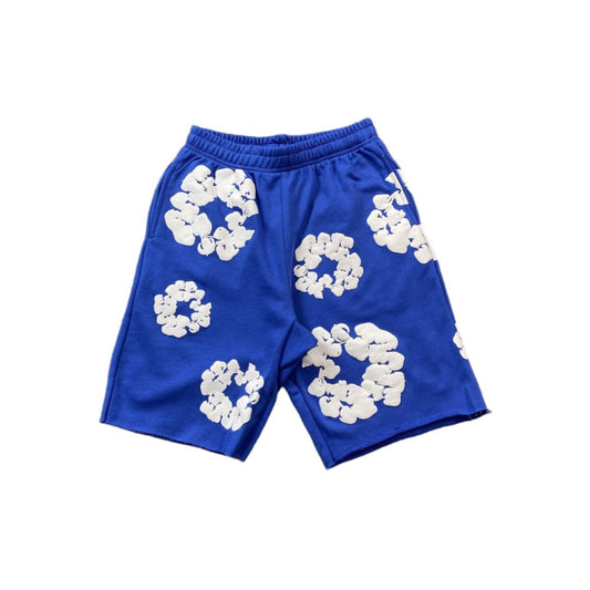 DENIM TEARS COTTON WREATH SHORTS DEEP BLUE - netstar