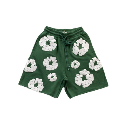 DENIM TEARS COTTON WREATH SHORTS GREEN - netstar
