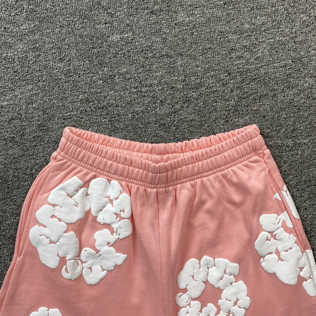 DENIM TEARS COTTON WREATH SHORTS PEACH - netstar