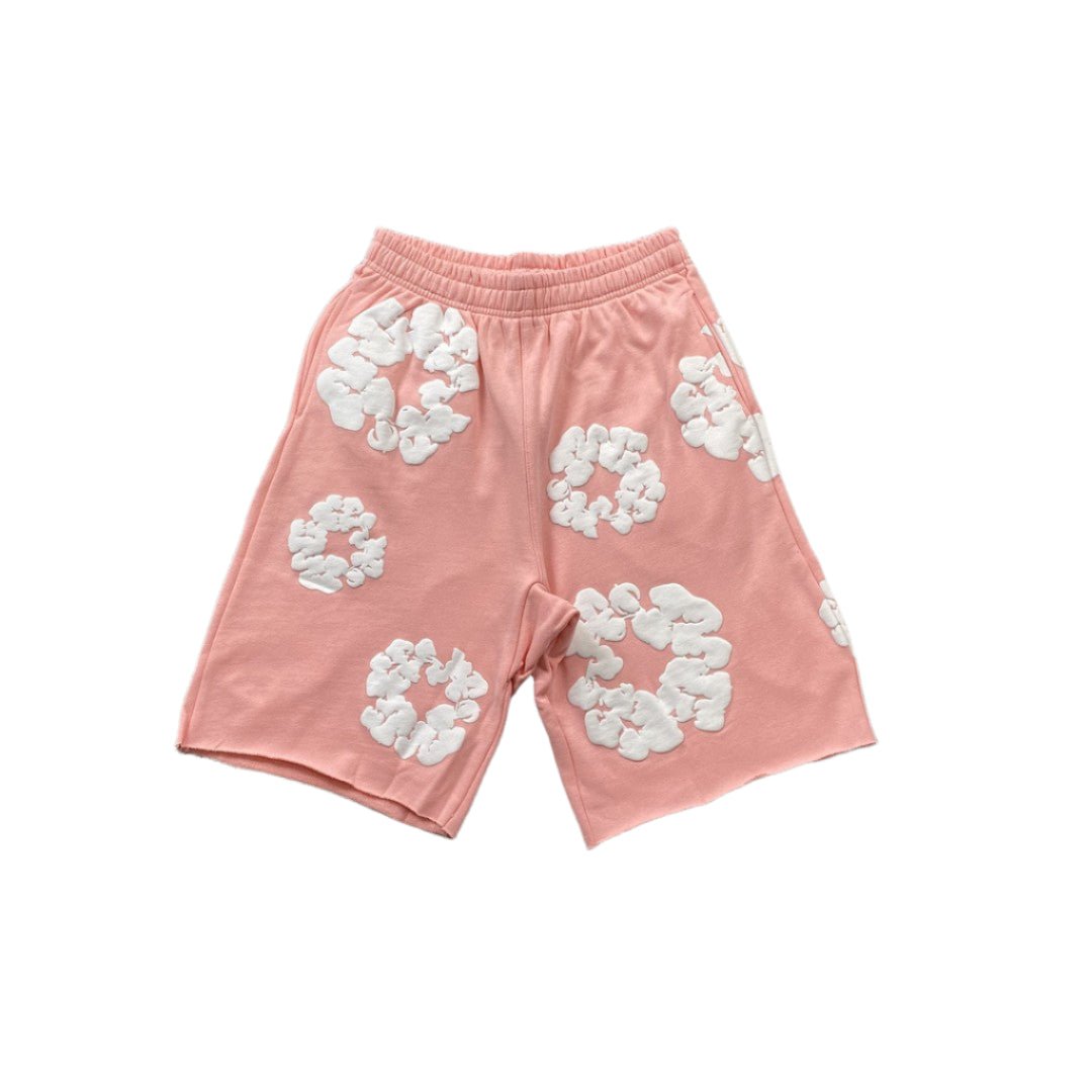 DENIM TEARS COTTON WREATH SHORTS PEACH - netstar