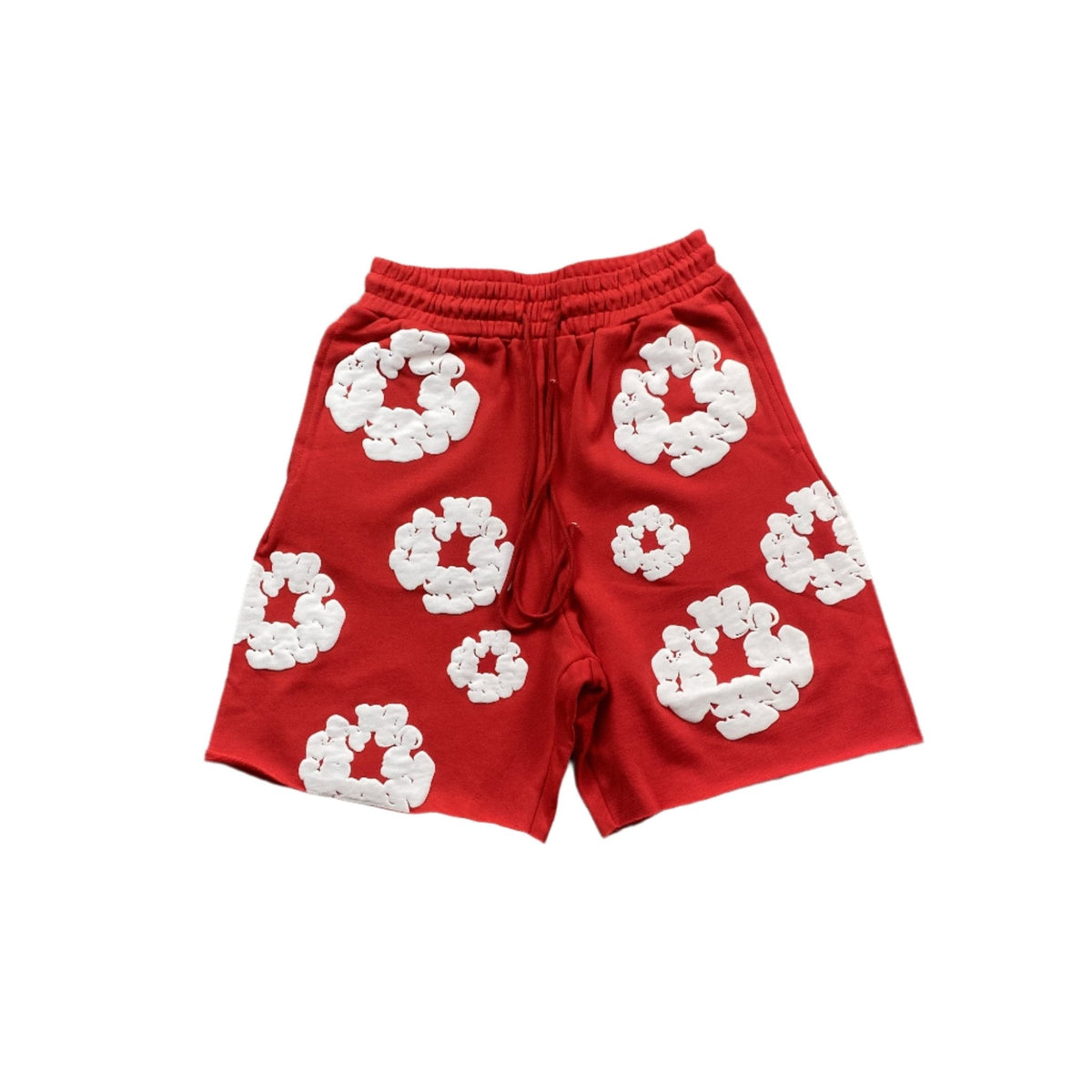 DENIM TEARS COTTON WREATH SHORTS RED - netstar