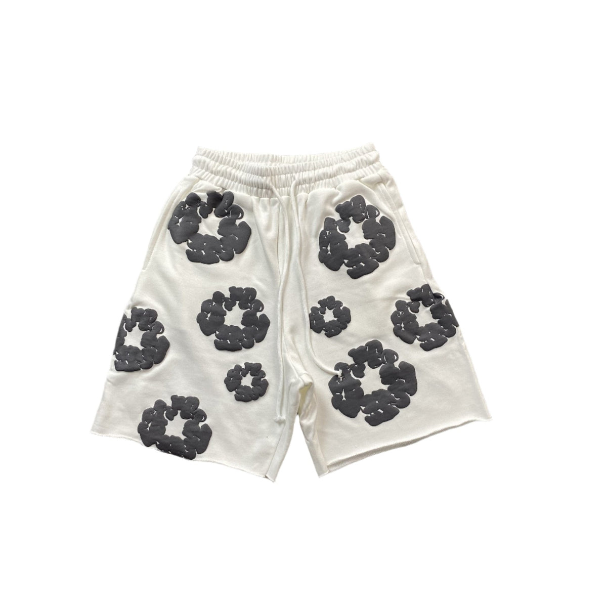 DENIM TEARS COTTON WREATH SHORTS WHITE - netstar