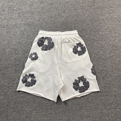 DENIM TEARS COTTON WREATH SHORTS WHITE - netstar
