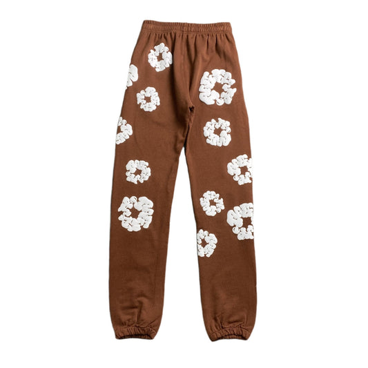 DENIM TEARS COTTON WREATH SWEATPANTS BROWN - netstar