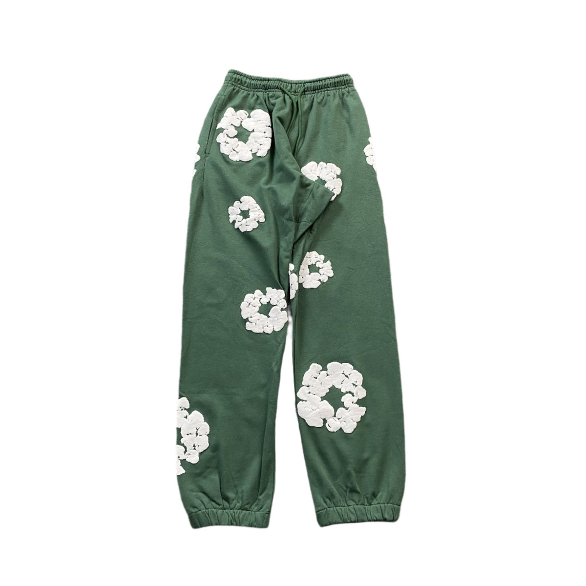 DENIM TEARS COTTON WREATH SWEATPANTS GREEN - netstar