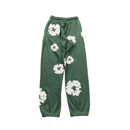 DENIM TEARS COTTON WREATH SWEATPANTS GREEN - netstar