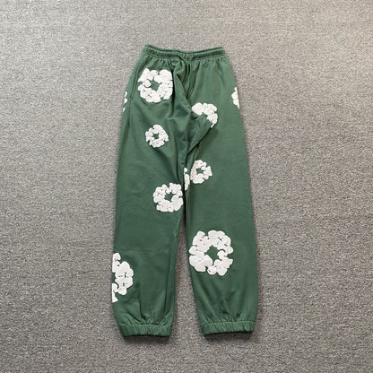 DENIM TEARS COTTON WREATH SWEATPANTS GREEN - netstar