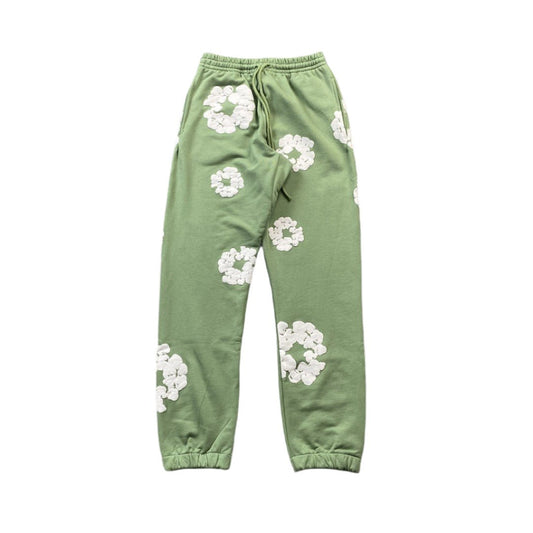 DENIM TEARS COTTON WREATH SWEATPANTS LIGHT GREEN - netstar