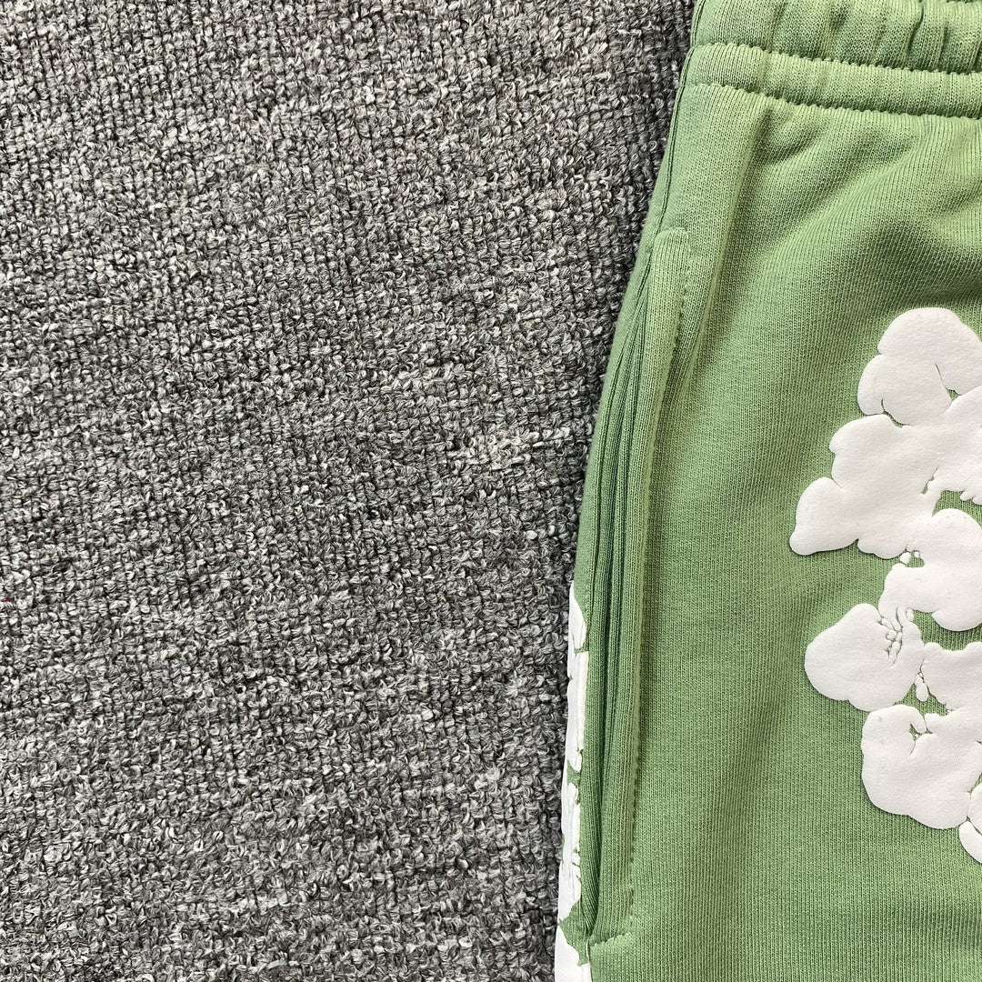 DENIM TEARS COTTON WREATH SWEATPANTS LIGHT GREEN - netstar