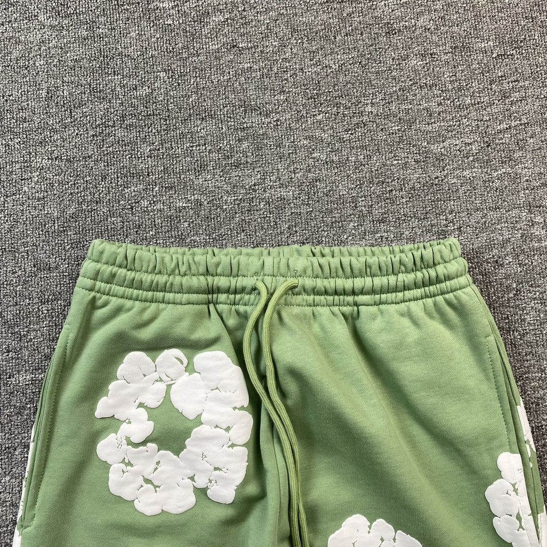 DENIM TEARS COTTON WREATH SWEATPANTS LIGHT GREEN - netstar