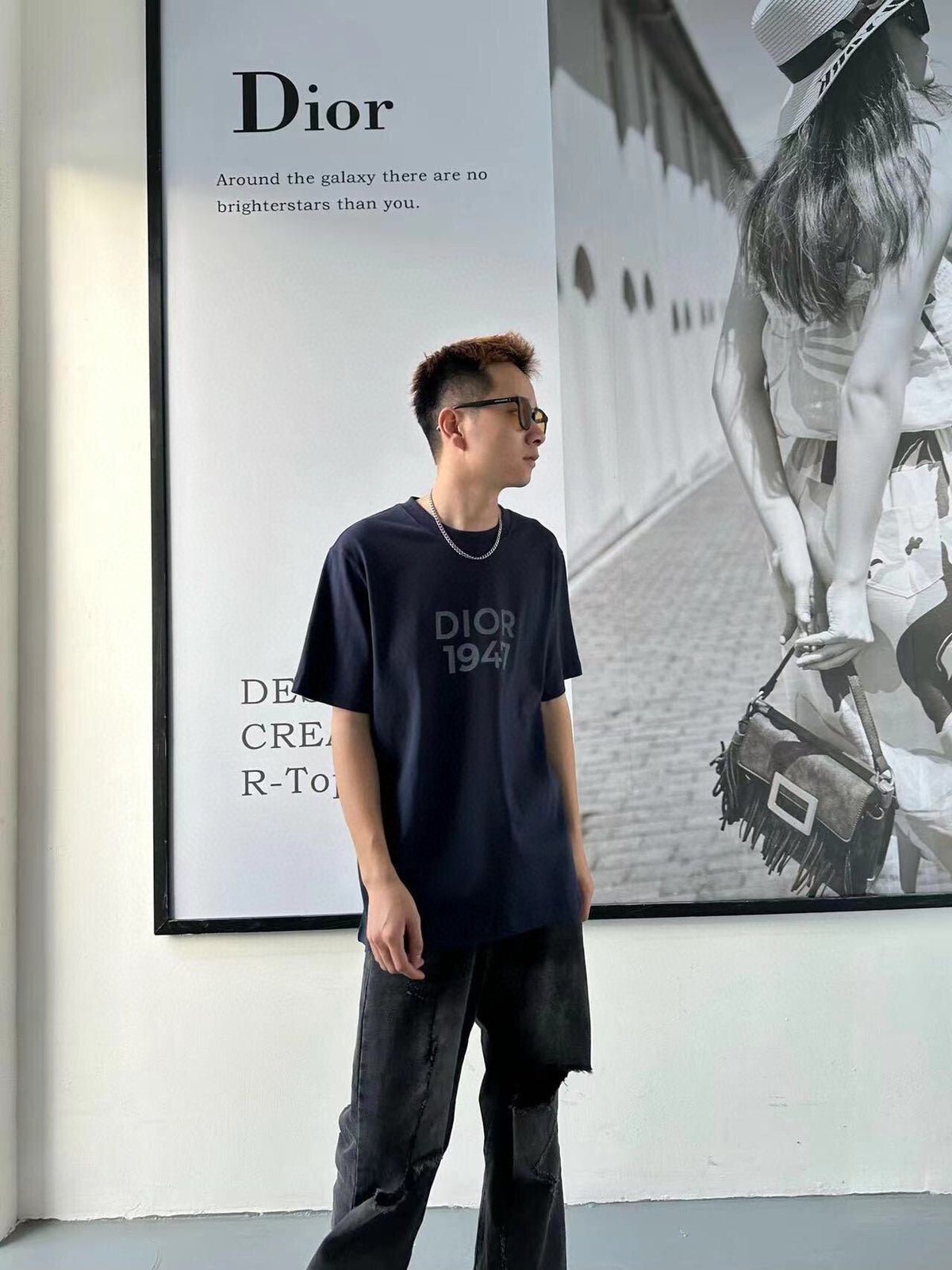Dior 1947 T-Shirt - Navy - netstar