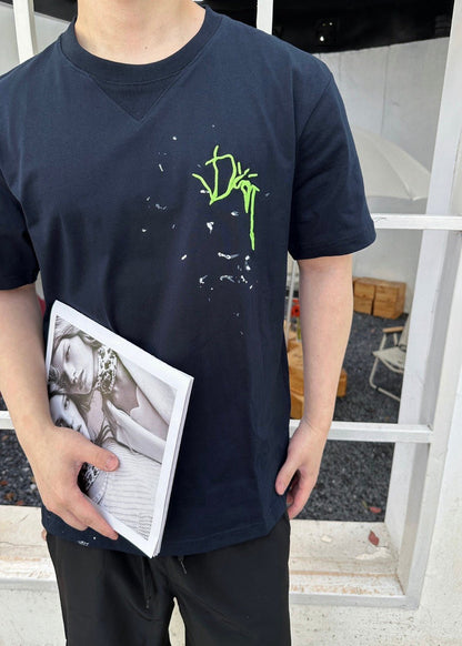 Dior Artistic Splatter T-Shirt (Black) - netstar
