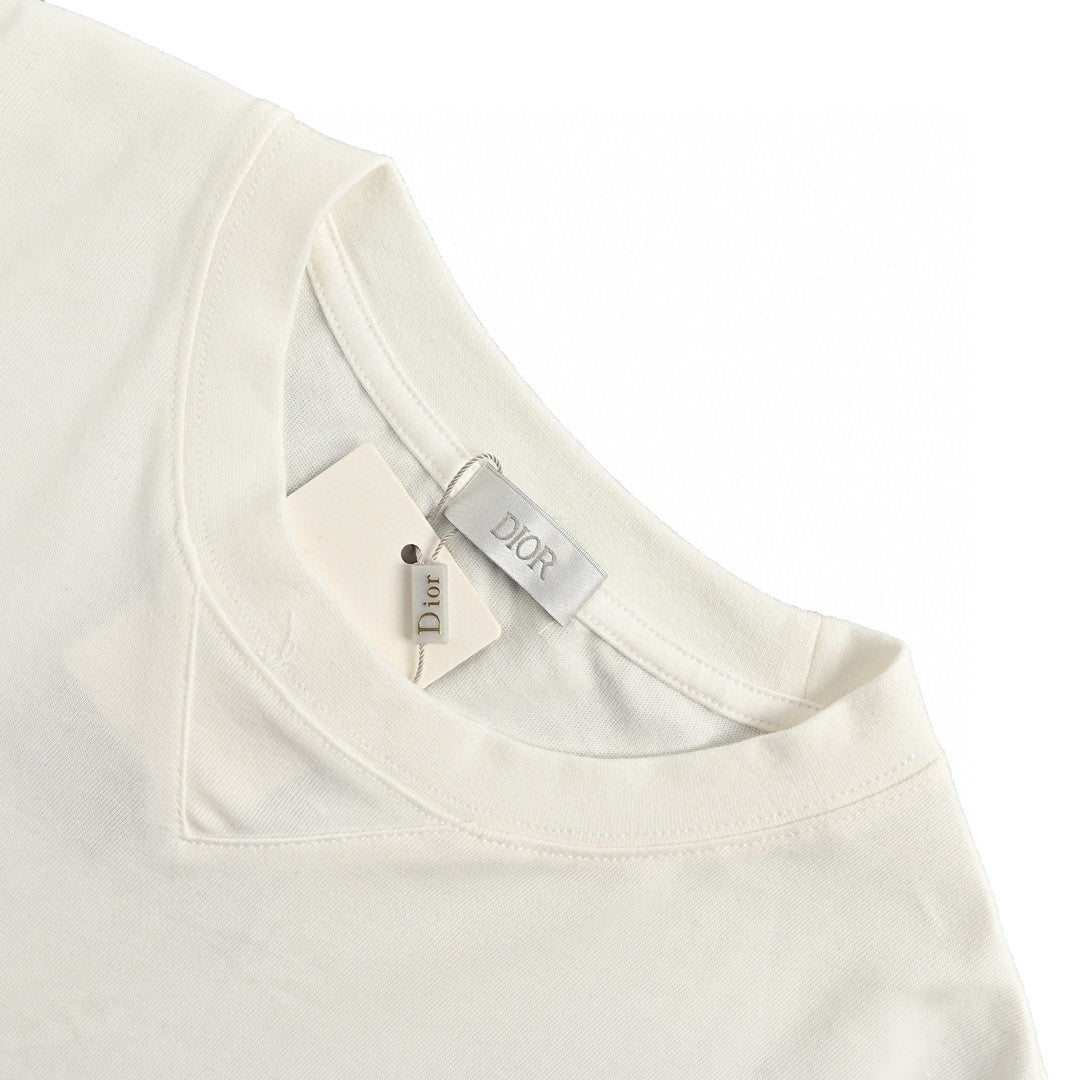 Dior Artistic Splatter T-Shirt (White) - netstar