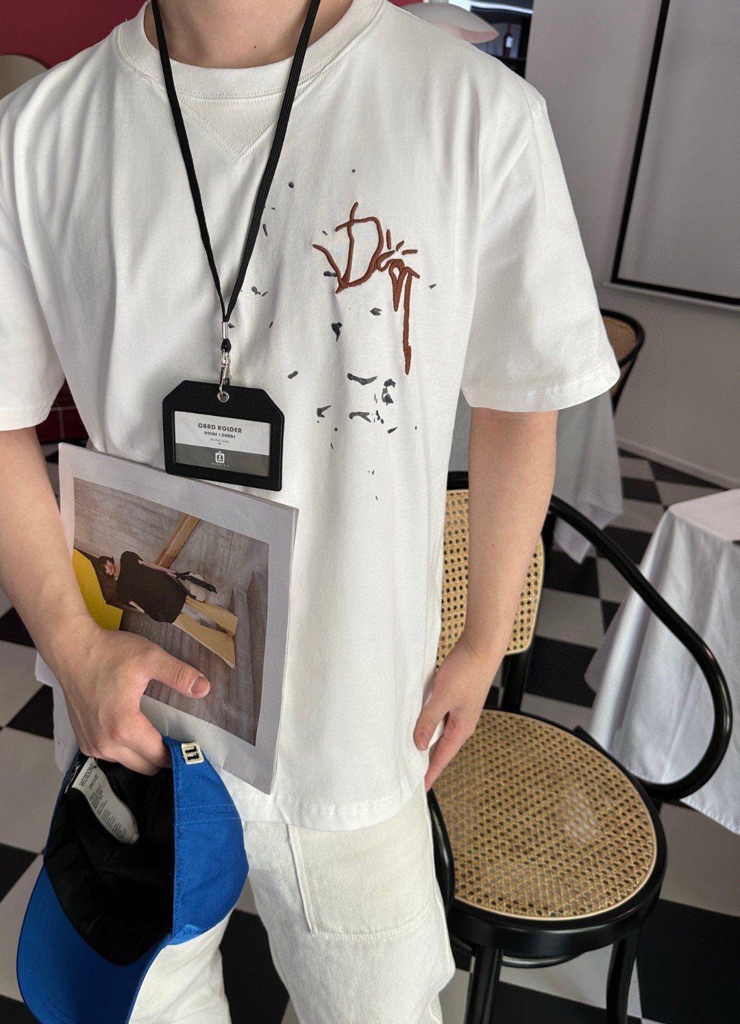 Dior Artistic Splatter T-Shirt (White) - netstar