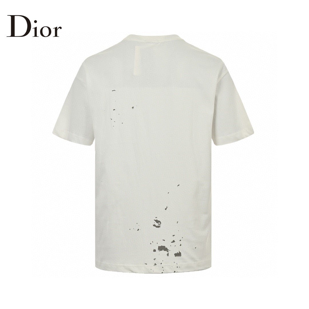 Dior Artistic Splatter T-Shirt (White) - netstar