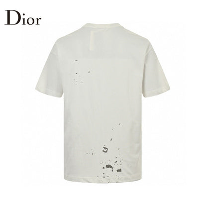 Dior Artistic Splatter T-Shirt (White) - netstar