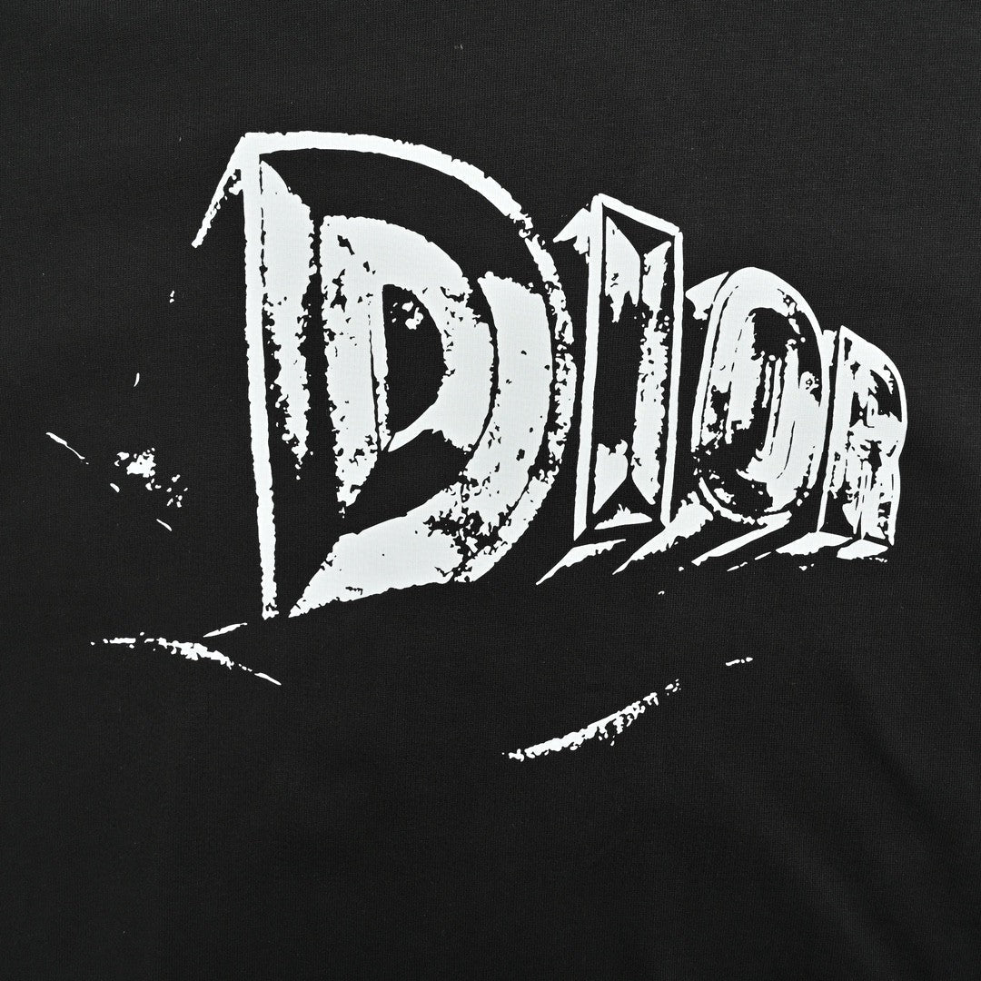 Dior Black T-Shirt with Bold Logo - netstar