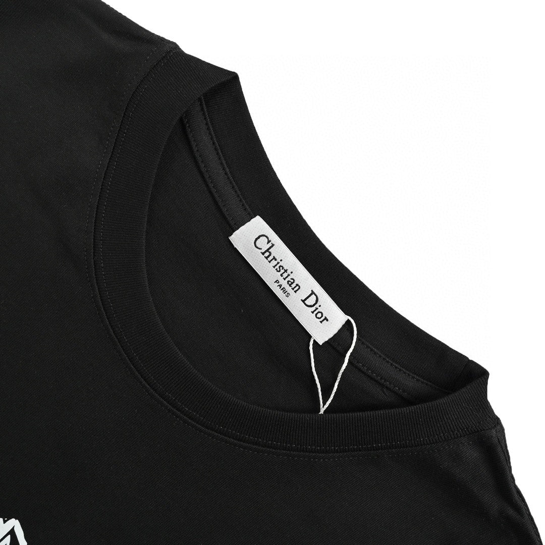 Dior Black T-Shirt with Bold Logo - netstar