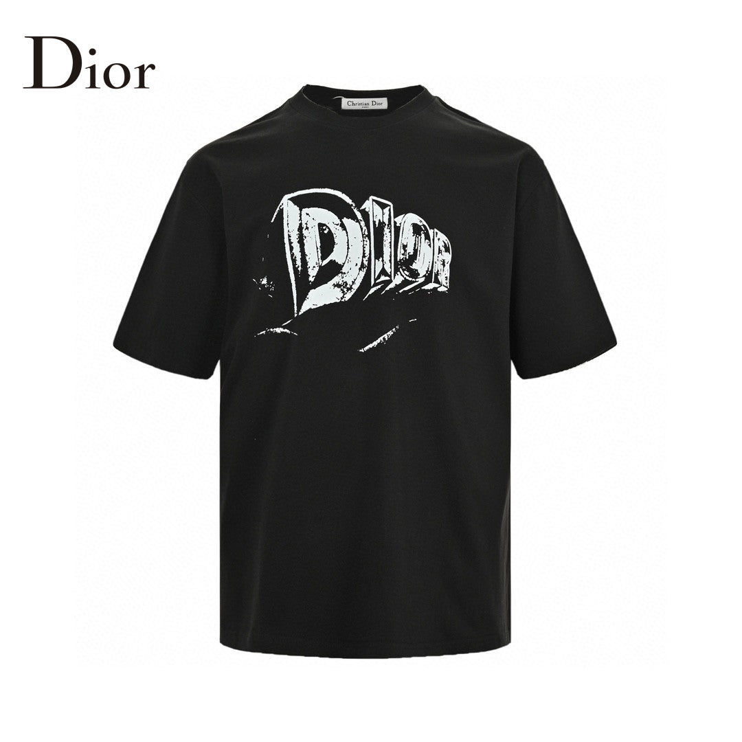 Dior Black T-Shirt with Bold Logo - netstar