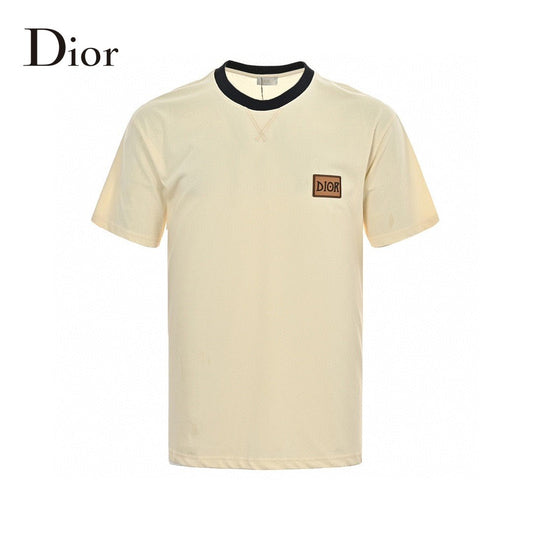 Dior Cream T-Shirt with Black Trim - netstar