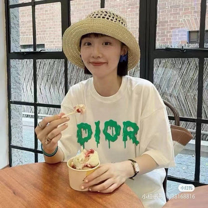 Dior Dripping Logo T-Shirt (White) - netstar