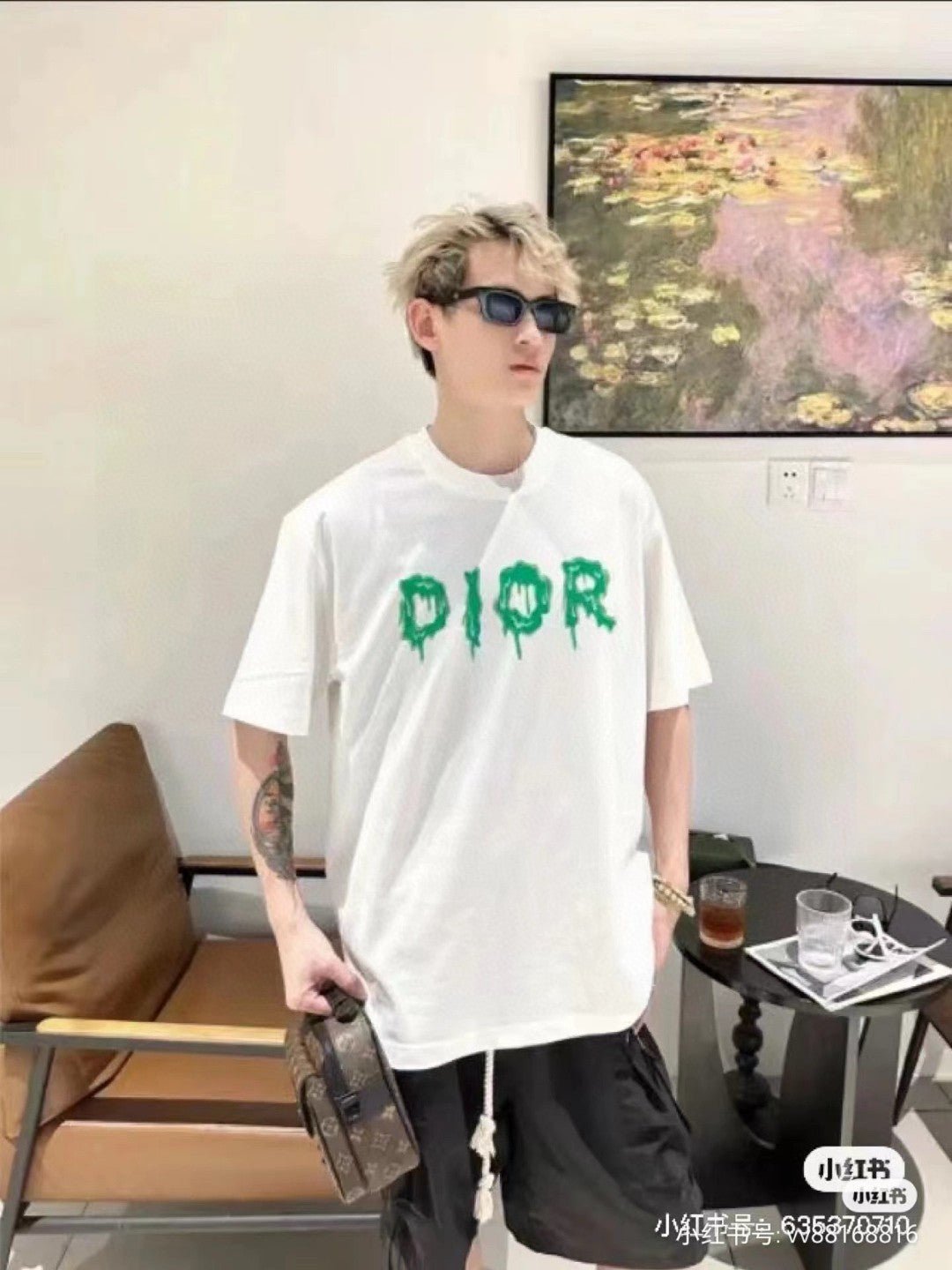 Dior Dripping Logo T-Shirt (White) - netstar